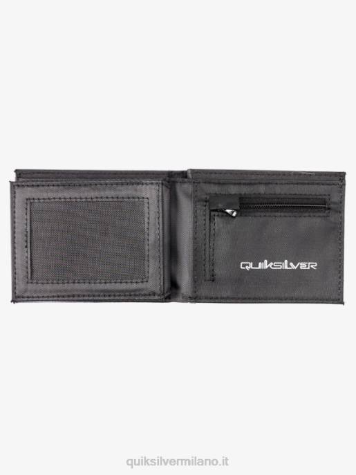 esso Quiksilver uomini portafoglio ripiegabile freschezza nero bianco HTZR728