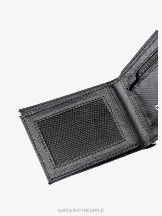 esso Quiksilver uomini portafoglio ripiegabile freschezza nero bianco HTZR728