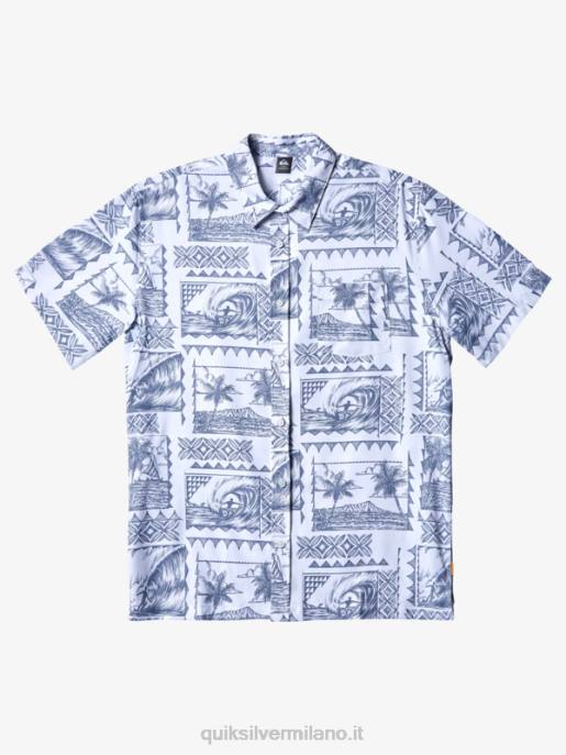 esso Quiksilver uomini Waterman kailua cruiser maglietta tecnica da surf upf 50 manica corta kailua blu grigio HTZR156