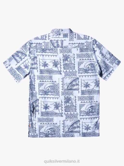 esso Quiksilver uomini Waterman kailua cruiser maglietta tecnica da surf upf 50 manica corta kailua blu grigio HTZR156
