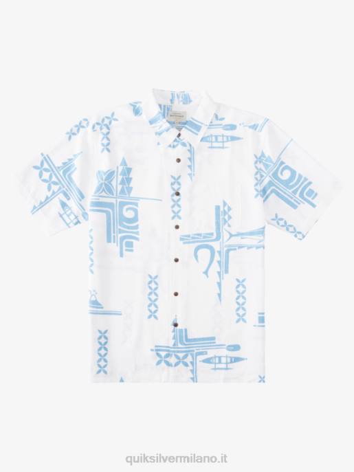 esso Quiksilver uomini camicia a maniche corte Waterman Big Catch grande cattura blu crepuscolo HTZR864