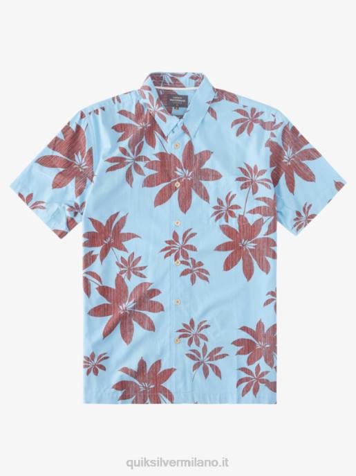 esso Quiksilver uomini camicia a maniche corte Waterman Hot Nights crepuscolo blu notti calde HTZR1487