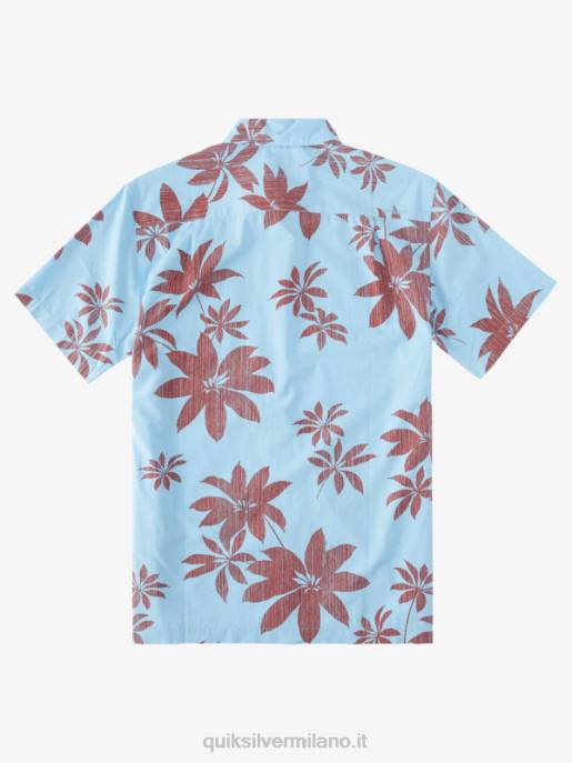 esso Quiksilver uomini camicia a maniche corte Waterman Hot Nights crepuscolo blu notti calde HTZR1487