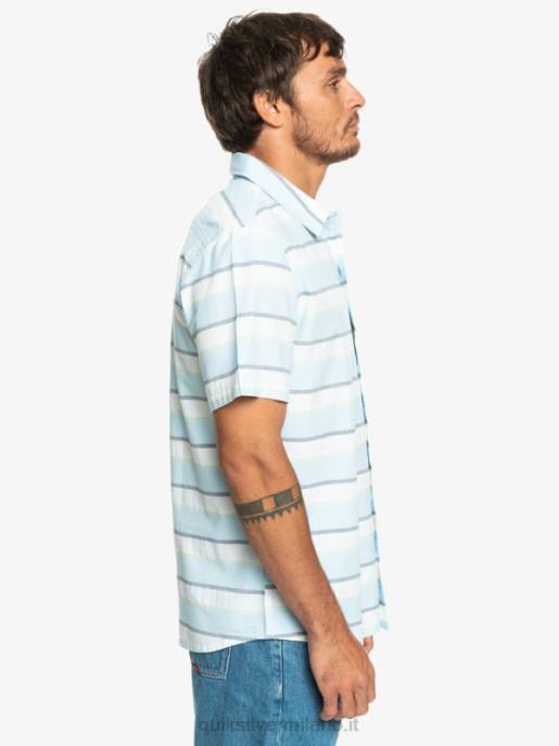 esso Quiksilver uomini camicia a maniche corte cali sunrise bianco cali alba 231 HTZR1206