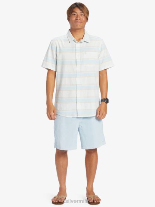 esso Quiksilver uomini camicia a maniche corte cali sunrise celeste cali str HTZR447