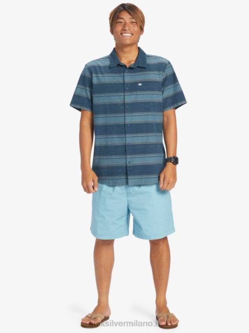 esso Quiksilver uomini camicia a maniche corte cali sunrise mezzanotte marina cali str HTZR446