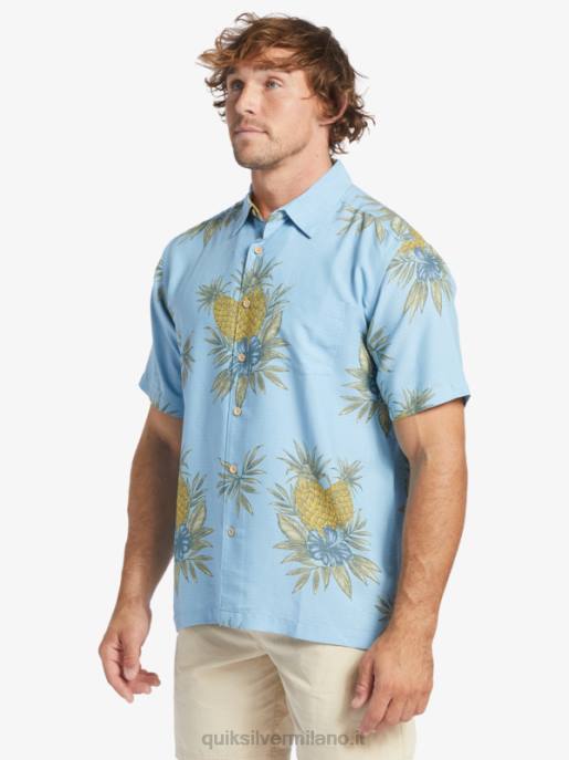 esso Quiksilver uomini camicia a maniche corte da lavoro sul campo waterman lavoro sul campo blu crepuscolo HTZR448