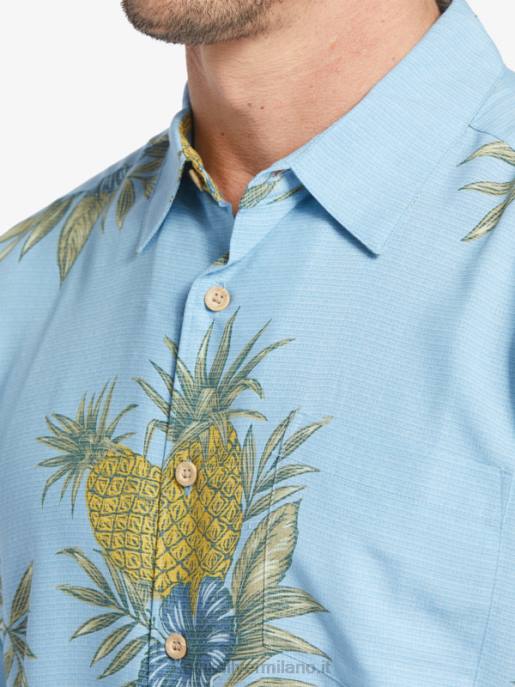 esso Quiksilver uomini camicia a maniche corte da lavoro sul campo waterman lavoro sul campo blu crepuscolo HTZR448