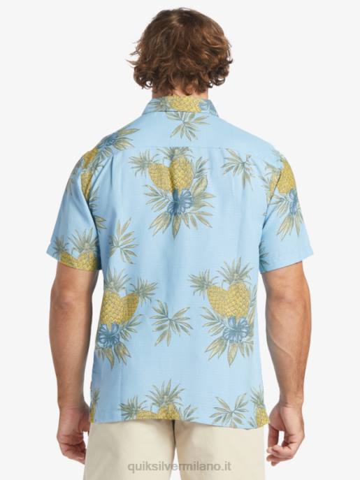 esso Quiksilver uomini camicia a maniche corte da lavoro sul campo waterman lavoro sul campo blu crepuscolo HTZR448
