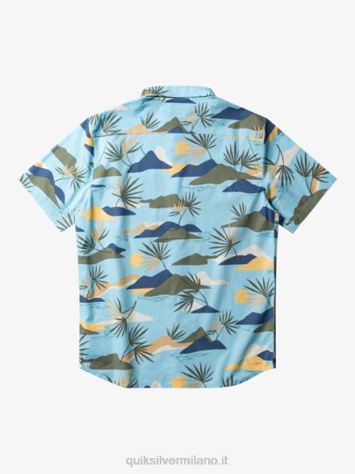 esso Quiksilver uomini camicia a maniche corte dazed lento cielo blu slow daze ss HTZR665
