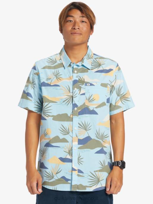 esso Quiksilver uomini camicia a maniche corte dazed lento cielo blu slow daze ss HTZR665