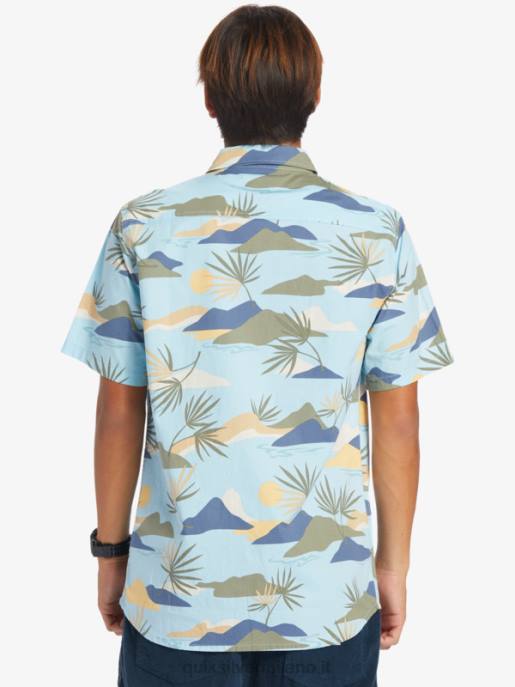 esso Quiksilver uomini camicia a maniche corte dazed lento cielo blu slow daze ss HTZR665
