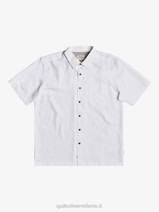 esso Quiksilver uomini camicia a maniche corte di waterman kelpies bay bianco HTZR1358