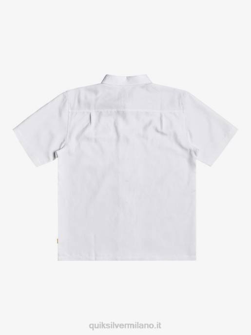 esso Quiksilver uomini camicia a maniche corte di waterman kelpies bay bianco HTZR1358