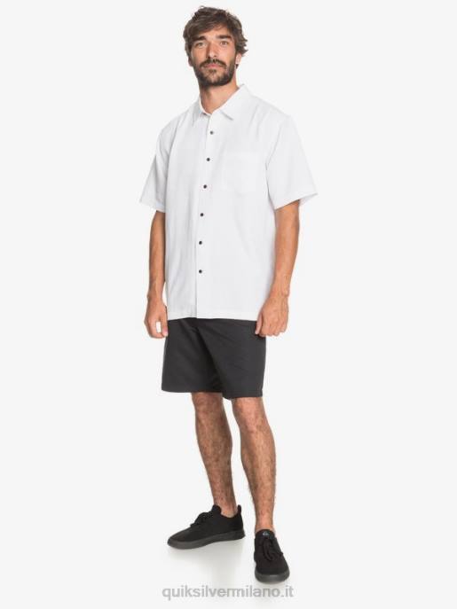 esso Quiksilver uomini camicia a maniche corte di waterman kelpies bay bianco HTZR1358