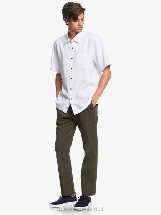 esso Quiksilver uomini camicia a maniche corte di waterman kelpies bay bianco HTZR1358