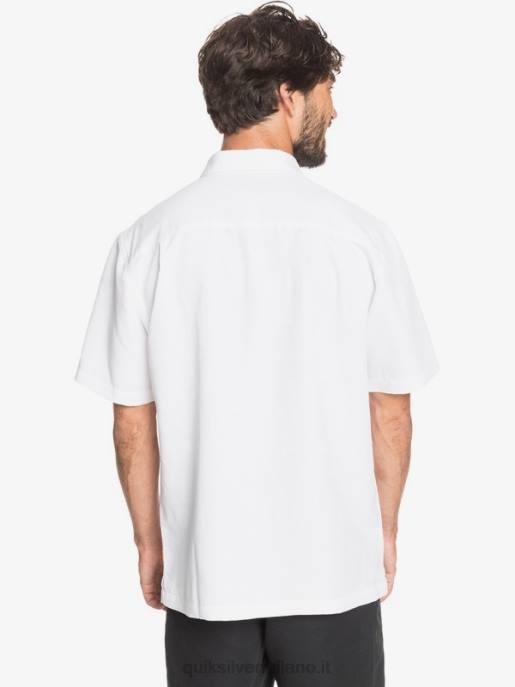 esso Quiksilver uomini camicia a maniche corte di waterman kelpies bay bianco HTZR1358