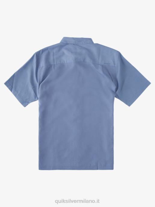 esso Quiksilver uomini camicia a maniche corte di waterman kings cliff guardiamarina re blu scogliera HTZR282