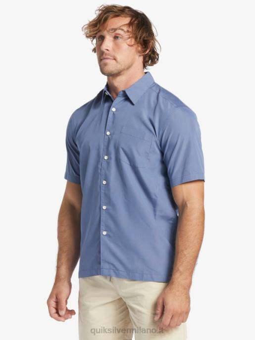esso Quiksilver uomini camicia a maniche corte di waterman kings cliff guardiamarina re blu scogliera HTZR282