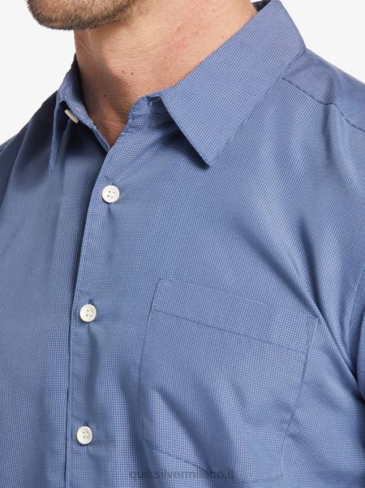 esso Quiksilver uomini camicia a maniche corte di waterman kings cliff guardiamarina re blu scogliera HTZR282
