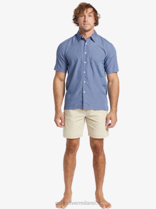 esso Quiksilver uomini camicia a maniche corte di waterman kings cliff guardiamarina re blu scogliera HTZR282