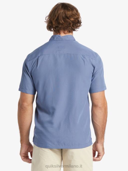 esso Quiksilver uomini camicia a maniche corte di waterman kings cliff guardiamarina re blu scogliera HTZR282
