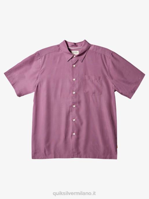 esso Quiksilver uomini camicia a maniche corte di waterman kings cliff kingscliff malva dolce HTZR284