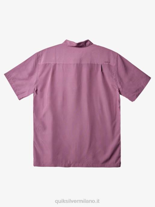 esso Quiksilver uomini camicia a maniche corte di waterman kings cliff kingscliff malva dolce HTZR284