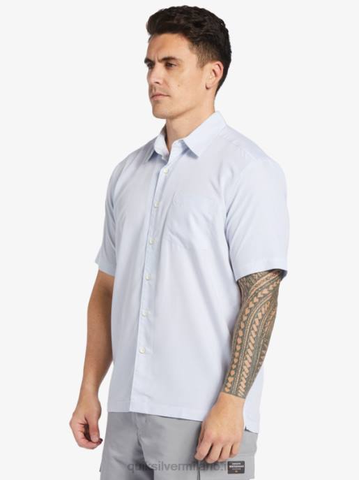 esso Quiksilver uomini camicia a maniche corte di waterman kings cliff scogliera dei re bianchi HTZR281