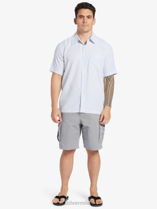 esso Quiksilver uomini camicia a maniche corte di waterman kings cliff scogliera dei re bianchi HTZR281