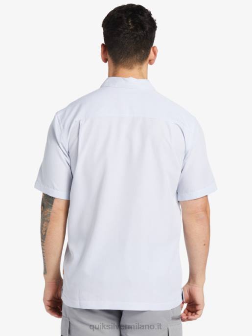 esso Quiksilver uomini camicia a maniche corte di waterman kings cliff scogliera dei re bianchi HTZR281