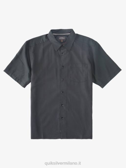 esso Quiksilver uomini camicia a maniche corte di waterman kings cliff scogliera dei re neri HTZR283
