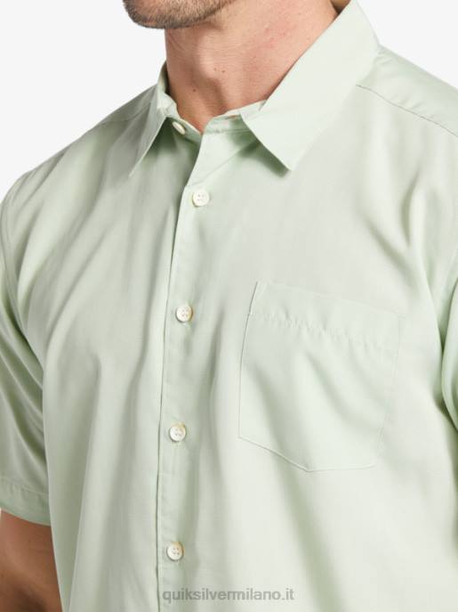 esso Quiksilver uomini camicia a maniche corte di waterman kings cliff sottile kingscliff verde HTZR286