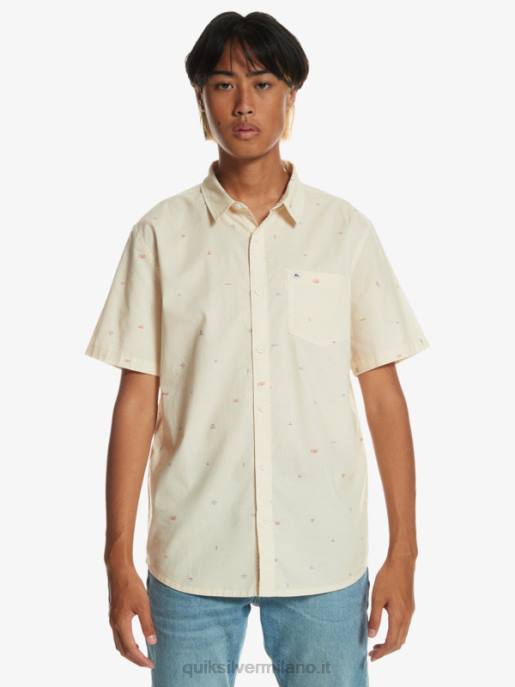 esso Quiksilver uomini camicia a maniche corte distanziata betulla distanziata HTZR1630