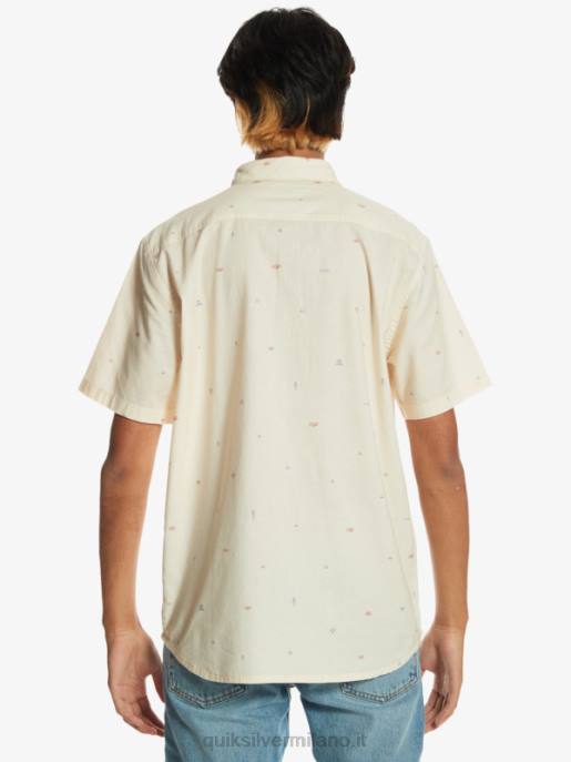 esso Quiksilver uomini camicia a maniche corte distanziata betulla distanziata HTZR1630