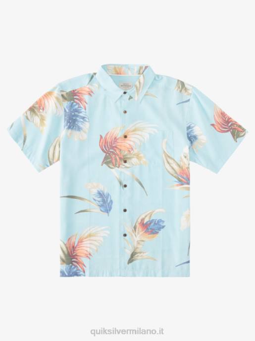 esso Quiksilver uomini camicia a maniche corte floreale arcobaleno waterman arcobaleno acquatico floreale HTZR825