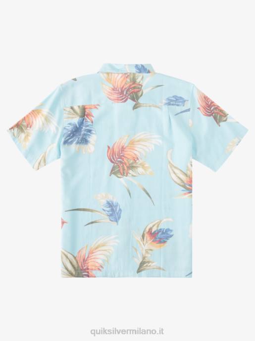 esso Quiksilver uomini camicia a maniche corte floreale arcobaleno waterman arcobaleno acquatico floreale HTZR825