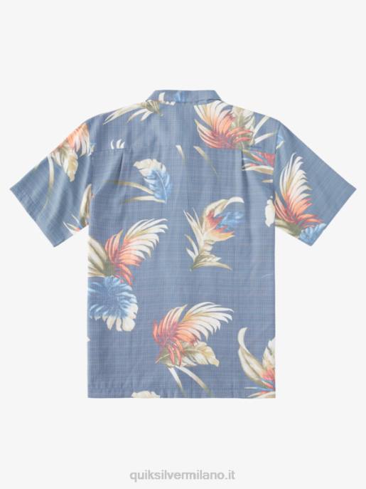 esso Quiksilver uomini camicia a maniche corte floreale arcobaleno waterman guardiamarina blu arcobaleno floreale HTZR824