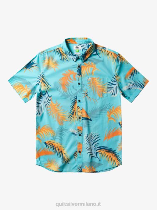 esso Quiksilver uomini camicia a maniche corte glitch tropicale glitch tropicale blu angelo HTZR552