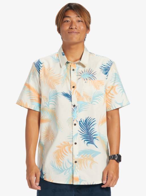 esso Quiksilver uomini camicia a maniche corte glitch tropicale glitch tropicale di betulla HTZR550