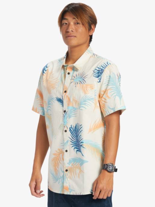esso Quiksilver uomini camicia a maniche corte glitch tropicale glitch tropicale di betulla HTZR550