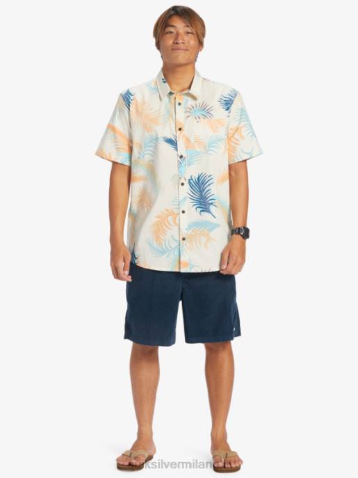 esso Quiksilver uomini camicia a maniche corte glitch tropicale glitch tropicale di betulla HTZR550