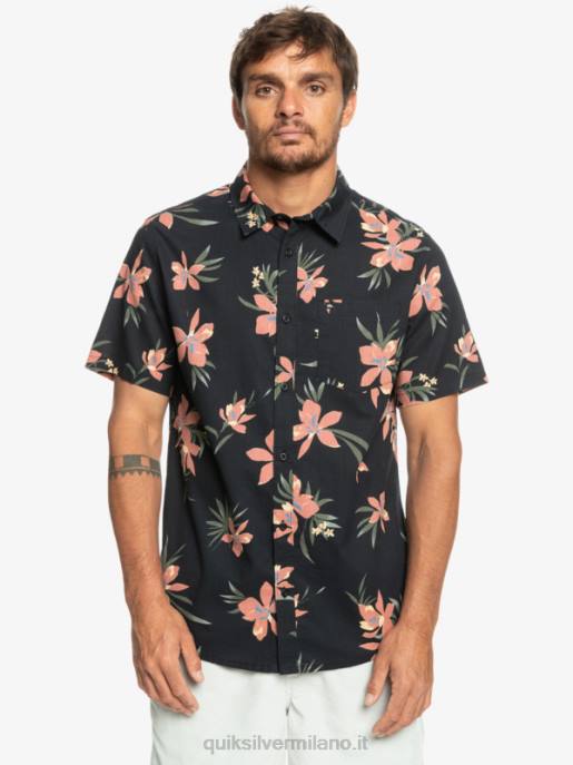 esso Quiksilver uomini camicia a maniche corte hondazed nero holidazed HTZR1087