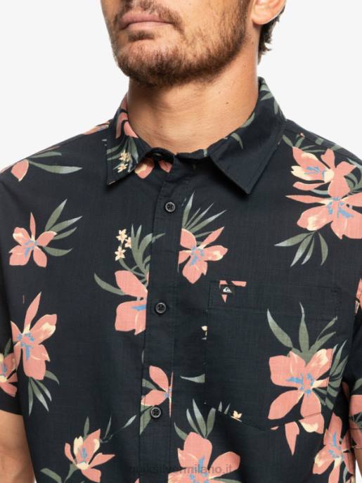 esso Quiksilver uomini camicia a maniche corte hondazed nero holidazed HTZR1087