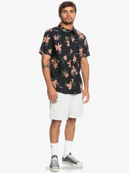 esso Quiksilver uomini camicia a maniche corte hondazed nero holidazed HTZR1087