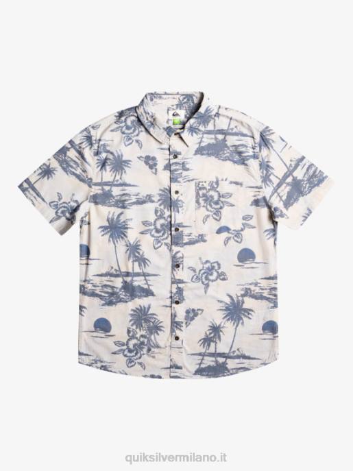 esso Quiksilver uomini camicia a maniche corte in cotone airflow flusso d'aria di betulla HTZR1368