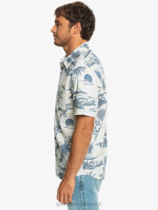 esso Quiksilver uomini camicia a maniche corte in cotone airflow flusso d\'aria di betulla HTZR1368
