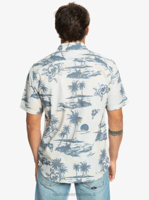 esso Quiksilver uomini camicia a maniche corte in cotone airflow flusso d\'aria di betulla HTZR1368