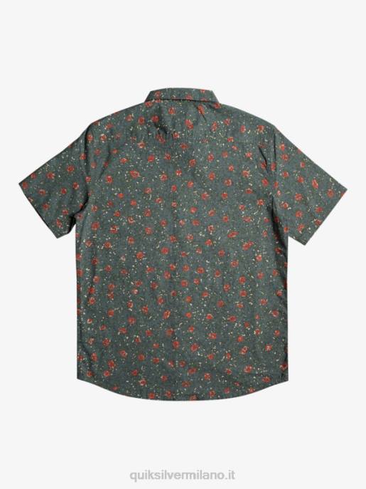esso Quiksilver uomini camicia a maniche corte in morbida peluria fuzz morbido ardesia scura HTZR1231