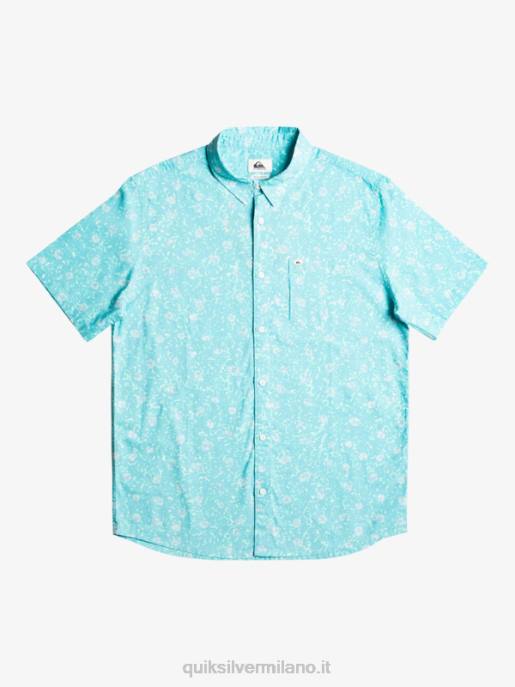 esso Quiksilver uomini camicia a maniche corte in morbida peluria peluria morbida blu cielo HTZR1230